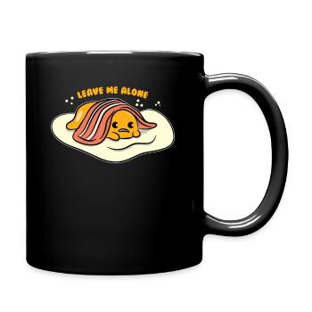 Ei Speck leave me alone - Tasse einfarbig - Schwarz - Rechts