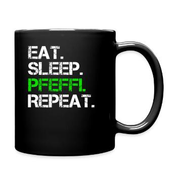 Eat Sleep Pfeffi Repeat - Full Colour Mug - black - Right