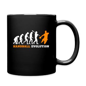 Handball Evolution - Tasse einfarbig - Schwarz - Rechts