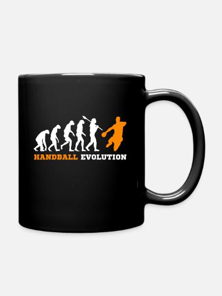 Handball Evolution - Tasse einfarbig - Schwarz