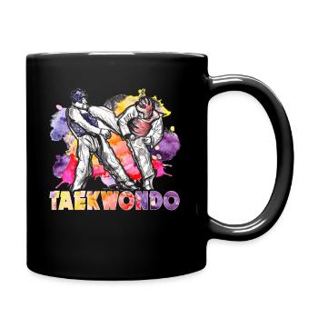 Taekwondo Taekwondo Bunt - Tasse einfarbig - Schwarz - Rechts
