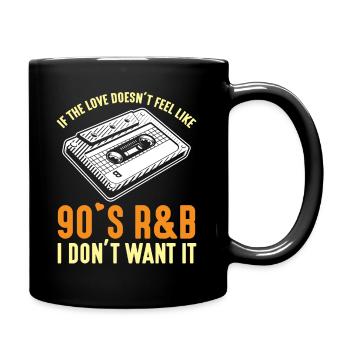 90s R&B music cassette 90 years of songs - Full Colour Mug - black - Right