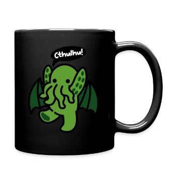 Kleiner Cthulhu - Tasse einfarbig - Schwarz - Rechts