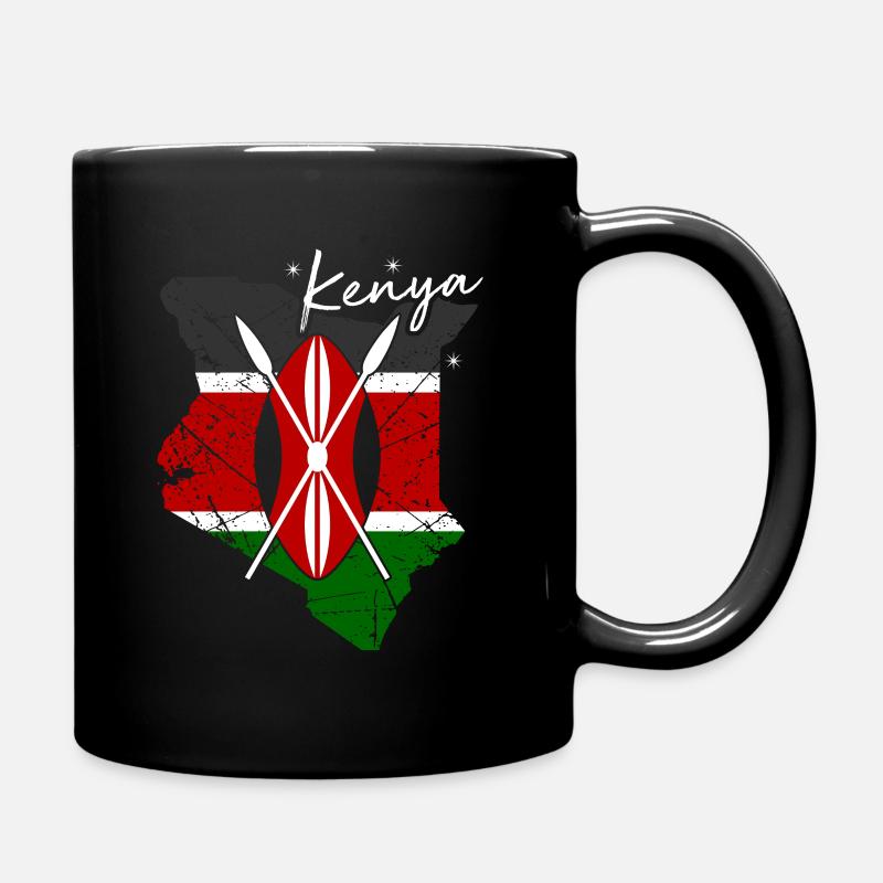 Kenia - Tasse einfarbig - Schwarz