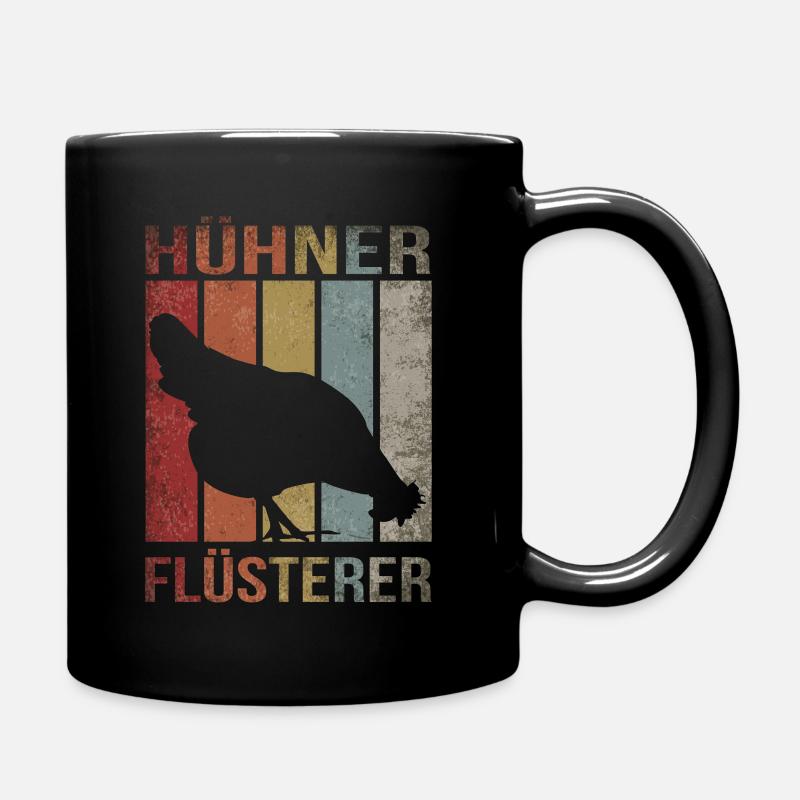 Hühner Flüsterer Geschenk Henne Landwirt Bauer - Tasse einfarbig - Schwarz