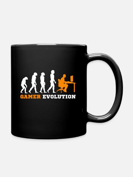Evolution Gamer - Tasse einfarbig - Schwarz