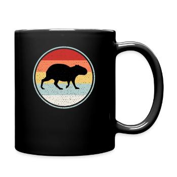 Capybara - Tasse einfarbig - Schwarz - Rechts