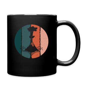 Cool Vintage éruption volcanique campeurs rétro cadeau - Mug uni - noir - Droite