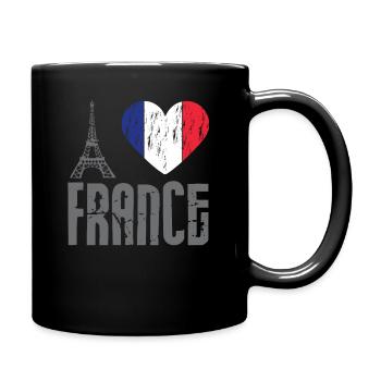I love France I love France Paris Eiffeltum - Full Colour Mug - black - Right
