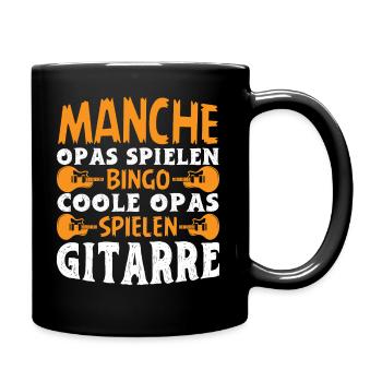 Opa SHIRT - Coole spielen Gitarre Geschenk - Tasse einfarbig - Schwarz - Rechts