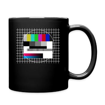 Modèle de test des années 90 télévision TV rétro - Mug uni - noir - Droite