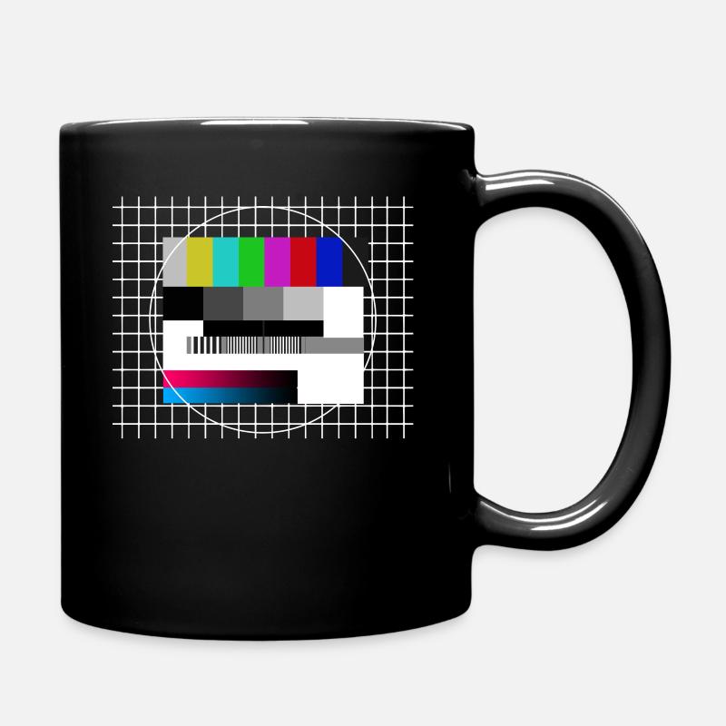 Testbild 90er Jahre Fernsehen TV Retro - Tasse einfarbig - Schwarz