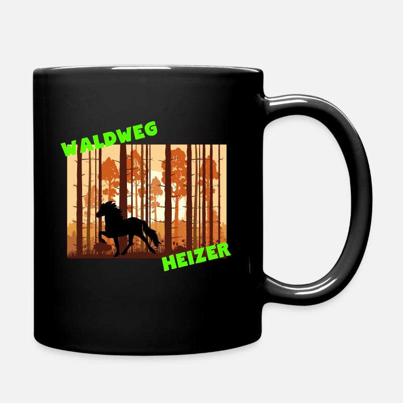 Waldweg Heizer Tölt Island Isländer Pony Pferd - Tasse einfarbig - Schwarz