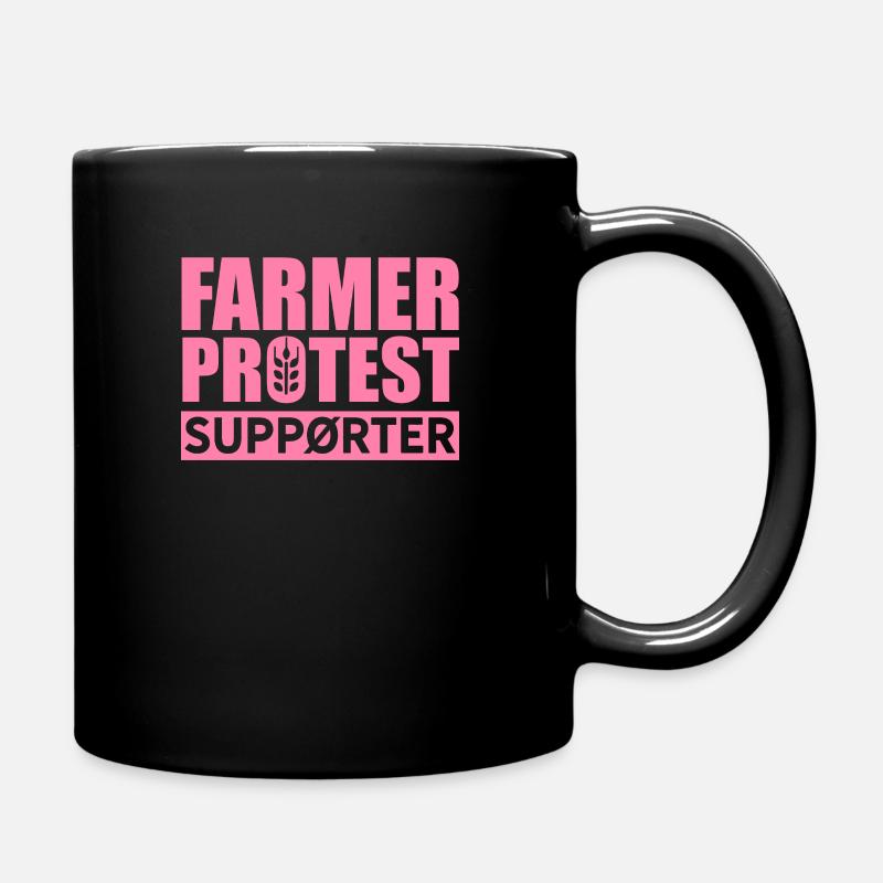 Farmer protest farmer protest protest - Full Colour Mug - black