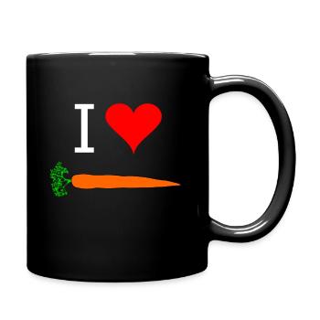 J'AIME LA CAROTTE - Mug uni - noir - Droite
