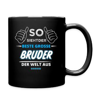 Bester großer Bruder der Welt Geschenk Sohn - Tasse einfarbig - Schwarz - Rechts