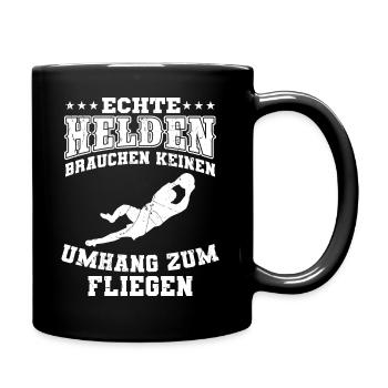 Torwart Fußball Handball Torhüter Tor Spiel Spruch - Tasse einfarbig - Schwarz - Rechts