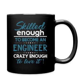 Ingenieur - Tasse einfarbig - Schwarz - Rechts