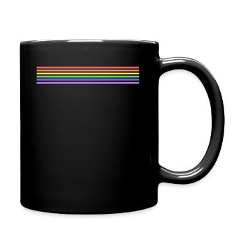 RAINBOW Rainbow Gay Pride LGBTQ - Full Colour Mug - black - Right
