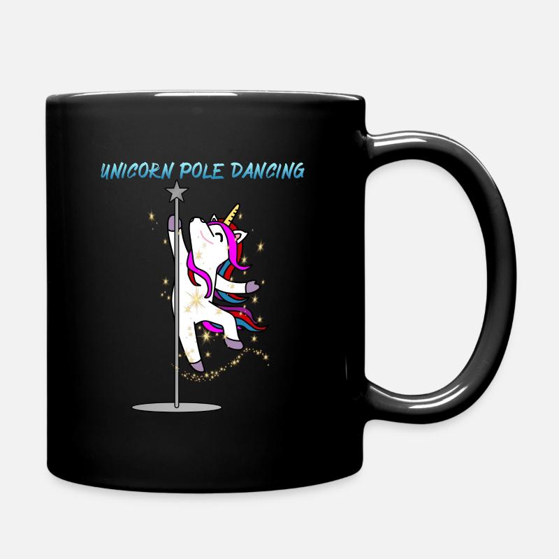 Einhorn Pole Dancing - Tasse einfarbig - Schwarz