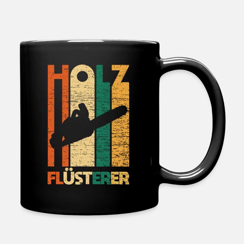 Holz Baumfäller Wald Holz Kettensäge - Tasse einfarbig - Schwarz