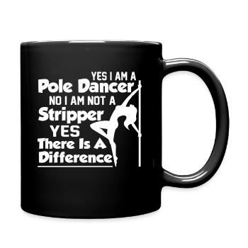 Pole Dance Ich bin Pole Dancer - Tasse einfarbig - Schwarz - Rechts