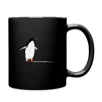 Penguin standing - Full Colour Mug - black - Right