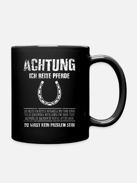 Pferdesprüche - Tasse einfarbig - Schwarz