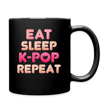 K-Pop - Tasse einfarbig - Schwarz - Rechts