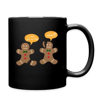 Gingerbread Christmas - Lustige Lebkuchen Design - Tasse einfarbig - Schwarz - Rechts