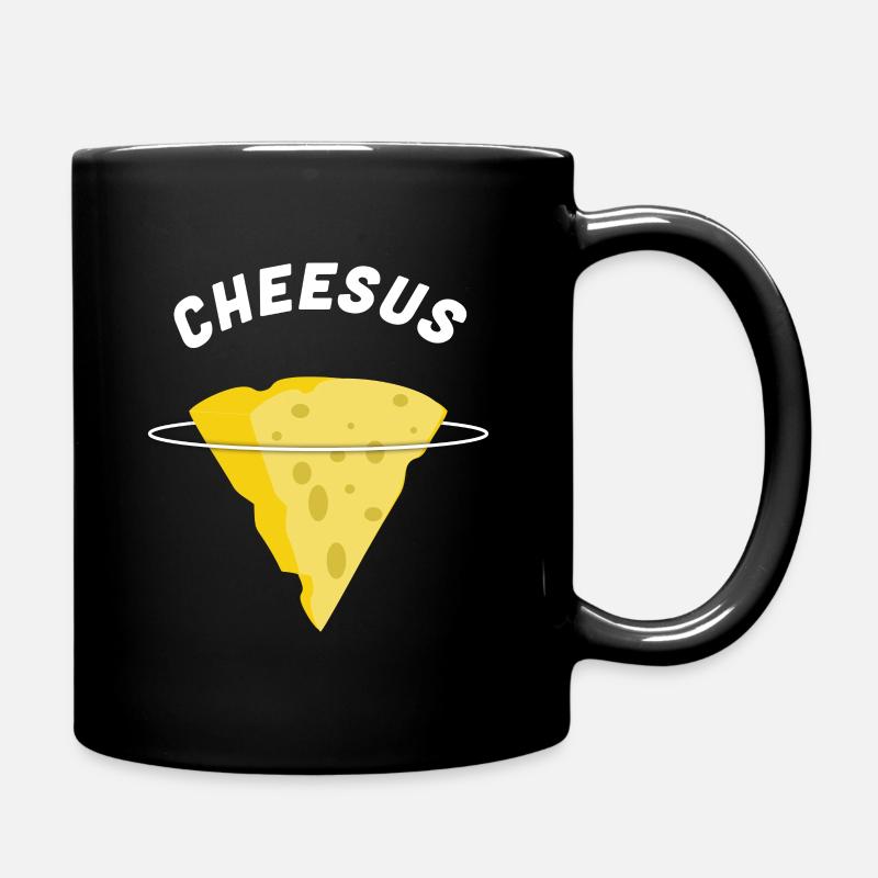 Cheesus Käse Jesus - Tasse einfarbig - Schwarz
