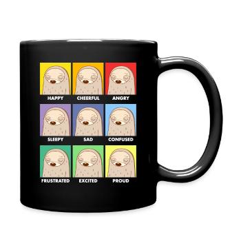 Lazy Faces COLORE DARK - Full Colour Mug - black - Right