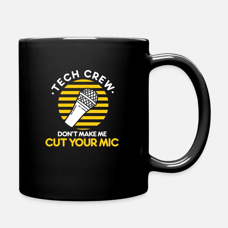 Tech Crew Cut Your Mic Musik Manager Broadway - Tasse einfarbig - Schwarz