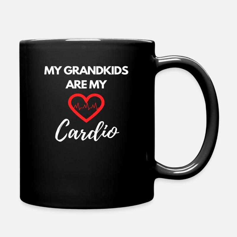 Mes petits-enfants sont mon cardio - Mug uni - noir
