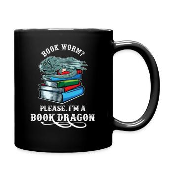 Bookworm? S'il te plait, je suis un livre dragon - Mug uni - noir - Droite