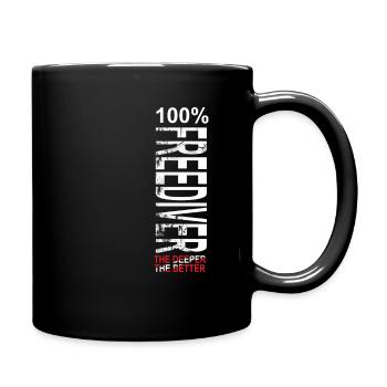 100 Percent Freediver Apnea Gift - Full Colour Mug - black - Right