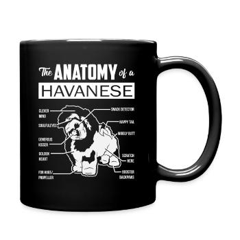Anatomy of Havanese - Tasse einfarbig - Schwarz - Rechts