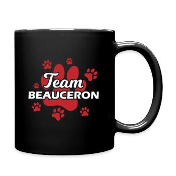Team beauceron Hund liebe - Tasse einfarbig - Schwarz - Rechts