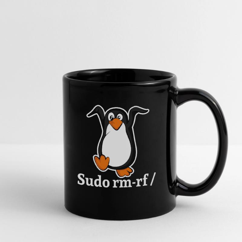 Tux Linux Penguin Sudo Rm Rf | Computer Geek Hack Full Colour Mug