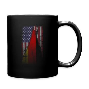 USA Germany America flag gift - Full Colour Mug - black - Right