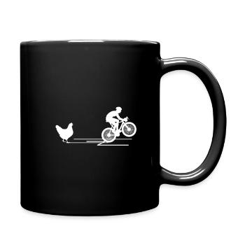 Poulet-animal-cyclisme Idées cadeaux mignons - Mug uni - noir - Droite