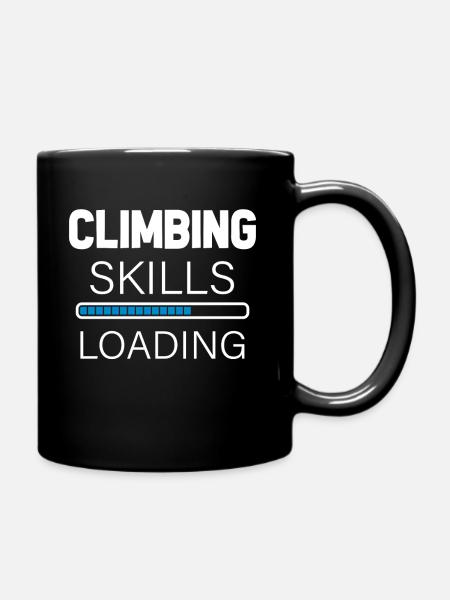 Mountaineering Mountaineer Climbing Climbing Mountains - Full Colour Mug - black