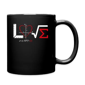 Love Math Teacher - Full Colour Mug - black - Right