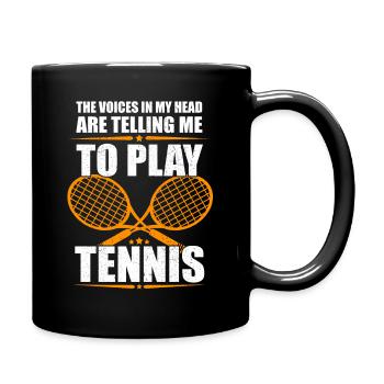 tennis - Mug uni - noir - Droite