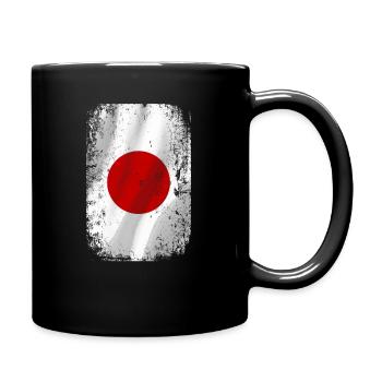 Japan Japanische Flagge Geschenk Reise - Tasse einfarbig - Schwarz - Rechts