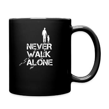 Never walk alone father and son partner look - Full Colour Mug - black - Right