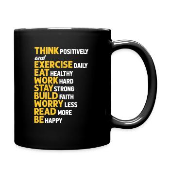 Fitness Motivation - Mug uni - noir - Droite