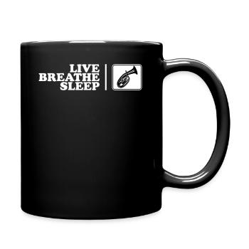 Tenor horn motif - Full Colour Mug - black - Right