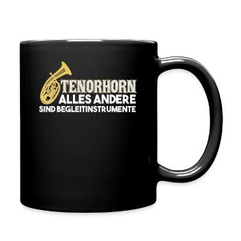 Tenorhorn - Motiv - Tasse einfarbig - Schwarz - Rechts