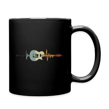 Battement de coeur de guitare - Mug uni - noir - Droite